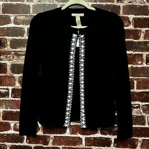 Banana Republic Embellished Black Cardigan